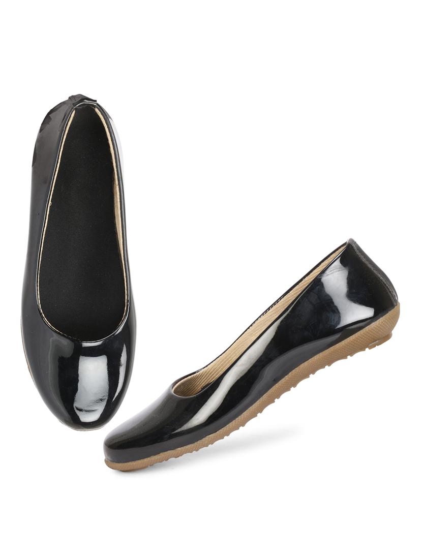 black patent leather slip on ballerina - 19618758 - Standard Image - 3