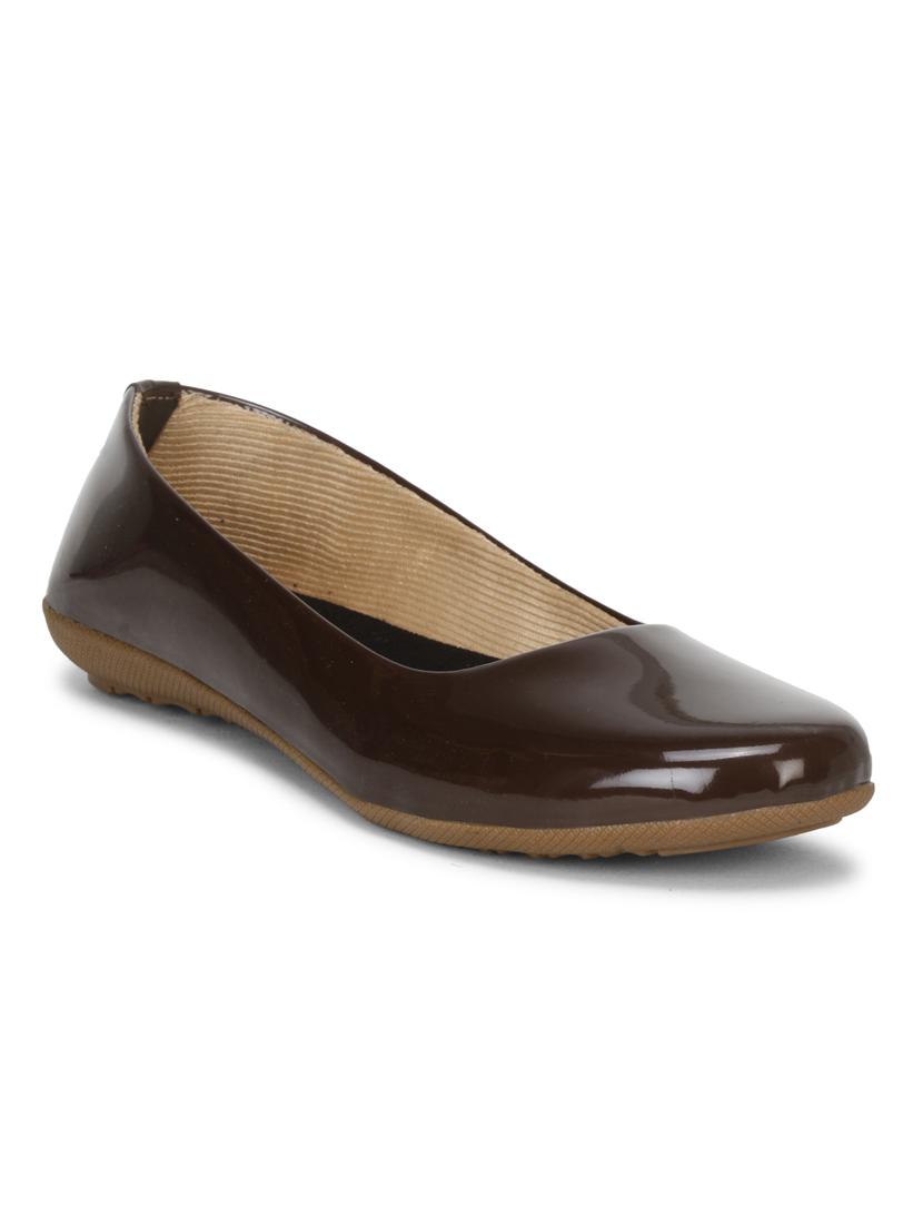 brown patent leather slip on ballerina - 19618759 - Zoom Image - 0