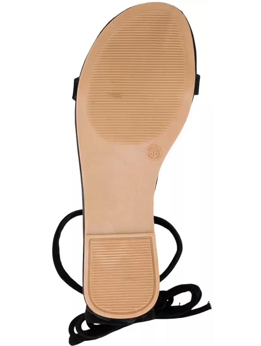 black synthetic slip on sandals - 19618779 - Standard Image - 3