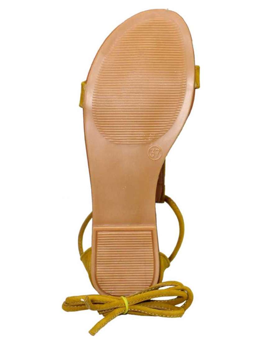 yellow synthetic slip on sandals - 19618781 - Standard Image - 3