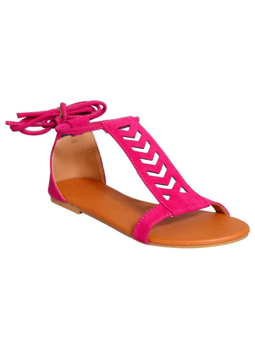 pink slip on open sandal - 19618787 - Zoom Image - 0