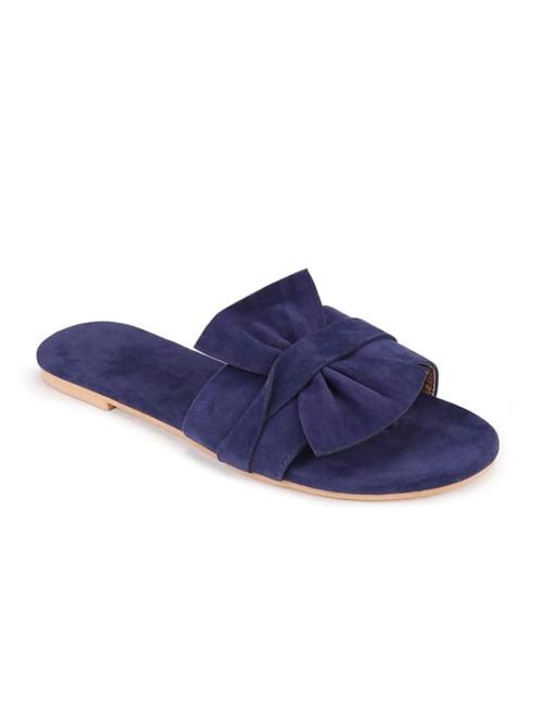 blue synthetic slip on sandals - 19618791 -  Standard Image - 0
