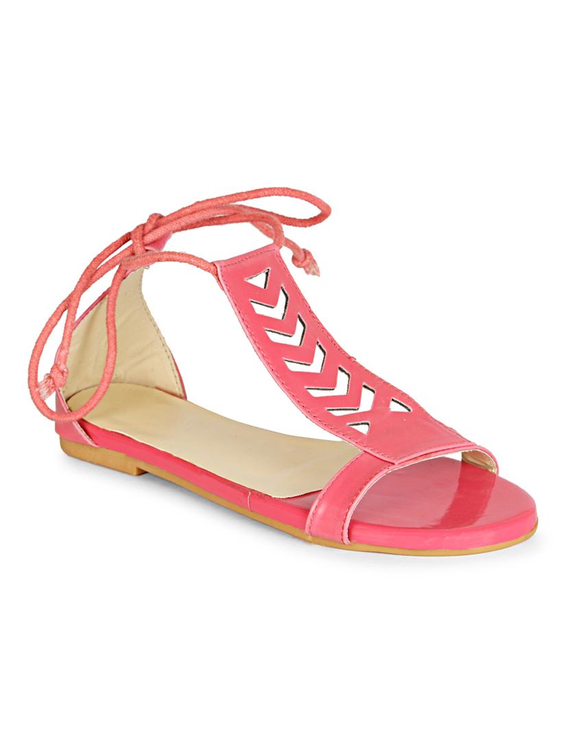 pink closed back lace up sandal - 19618817 -  Zoom Image - 0