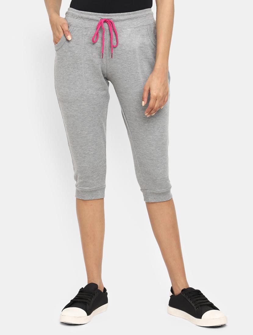 grey cotton regular capri with drawstring - 19619731 - Zoom Image - 0