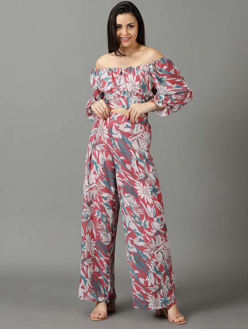 floral print top and palazzos set co-ord - 19620561 -  Zoom Image - 0
