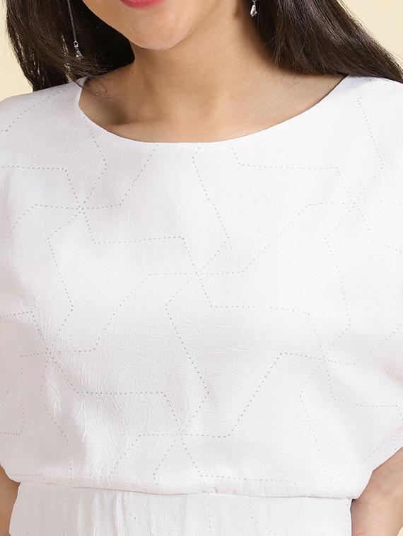round neck solid top and palazzos set co-ord - 19620564 - Standard Image - 3