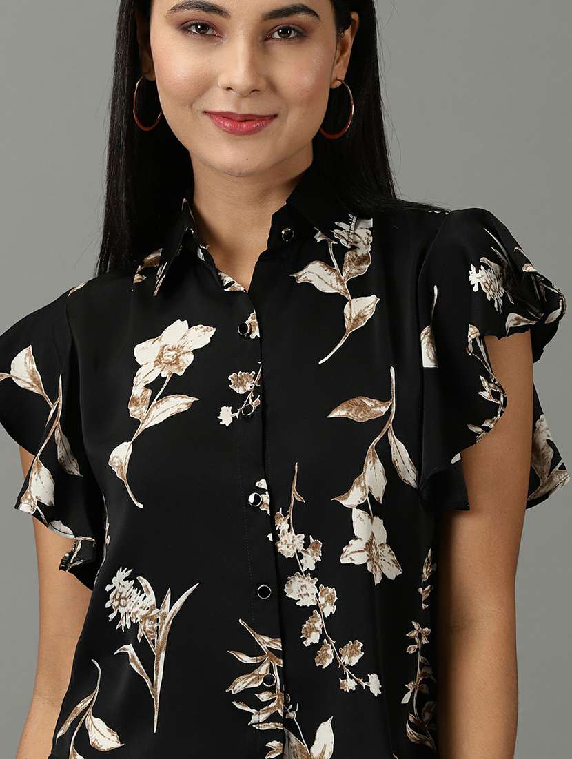 spread collar printed regular shirt - 19621863 - Standard Image - 5
