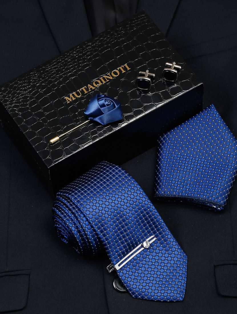 men silk necktie suit accessories set