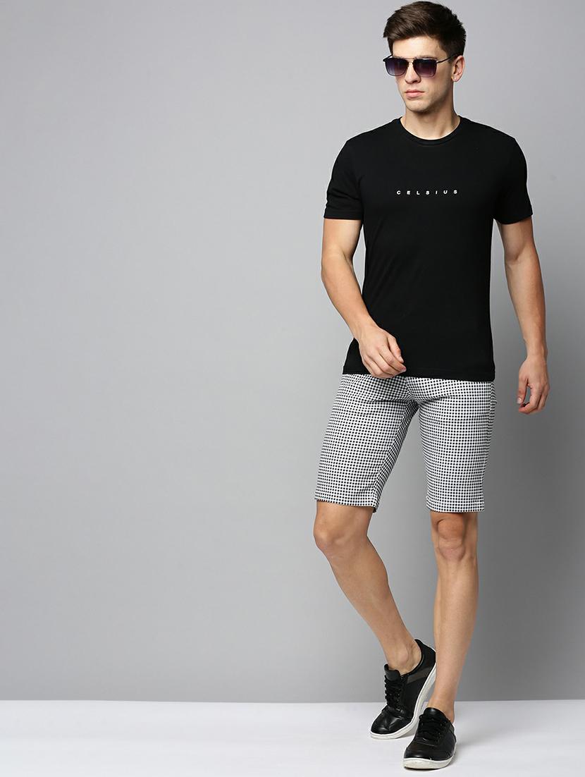check printed casual shorts - 19622622 - Standard Image - 3