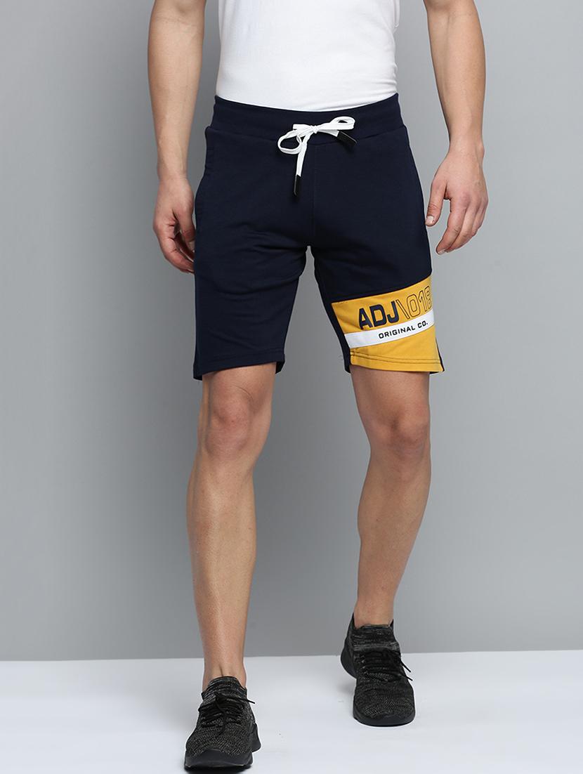 navy blue solid sports short - 19622635 -  Zoom Image - 0