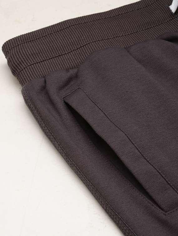grey solid sports shorts - 19622637 -  Standard Image - 5