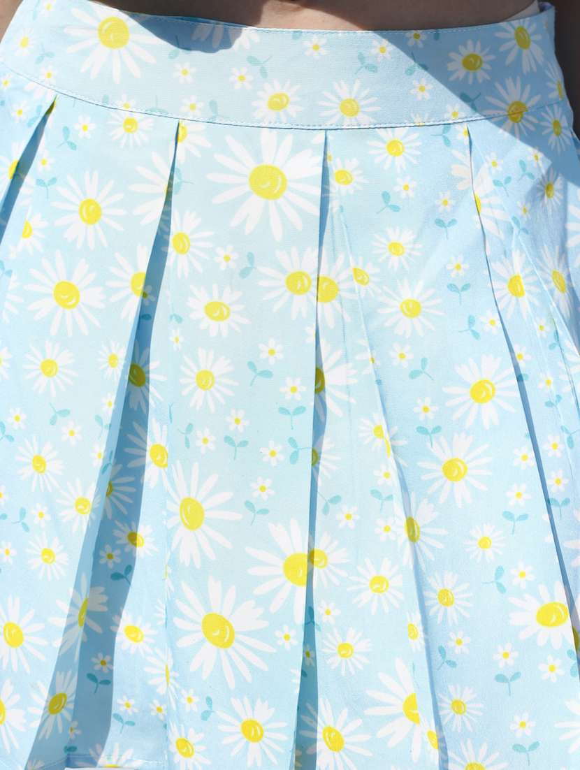 blue printed top and skirt co-ord set - 19624701 -  Standard Image - 5