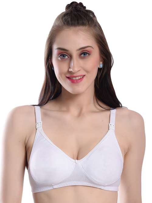 white cotton regular bra - 19625801 - Standard Image - 0