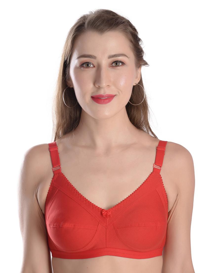 red cotton regular bra - 19625803 - Zoom Image - 0