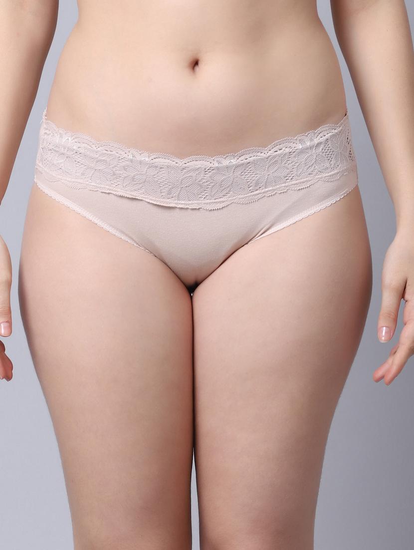 beige cotton hipster panty - 19625866 - Zoom Image - 0