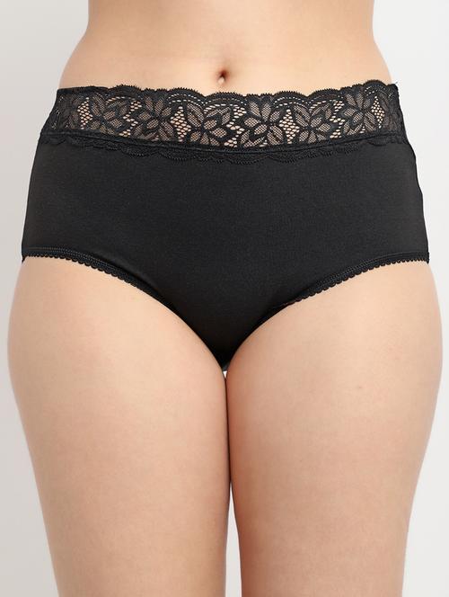 black cotton hipster panty - 19625884 -  Standard Image - 0