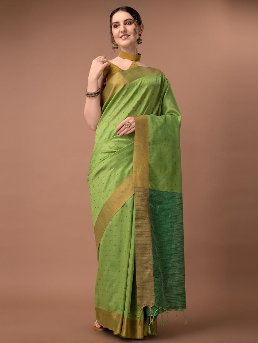 solid with borders handloom saree - 19626265 - Zoom Image - 0