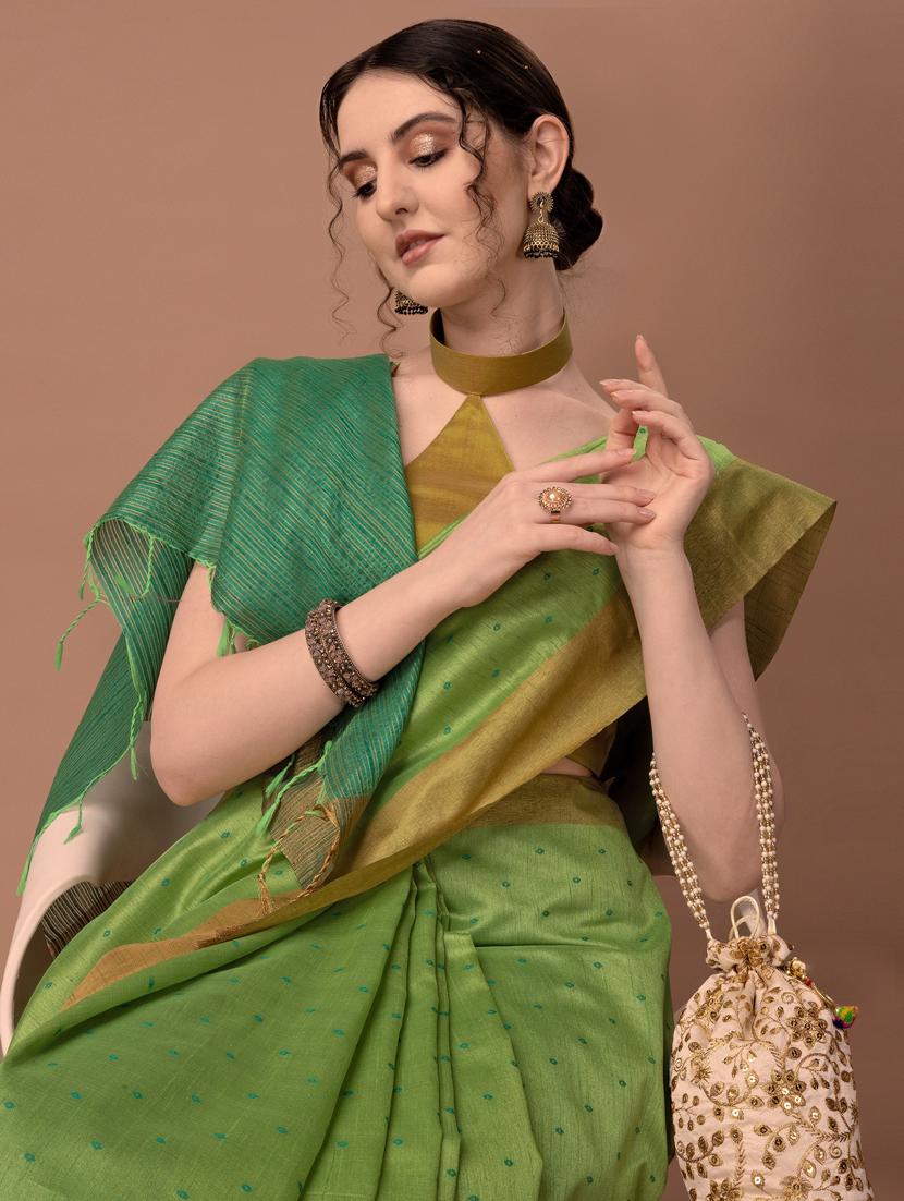 solid with borders handloom saree - 19626265 - Standard Image - 3