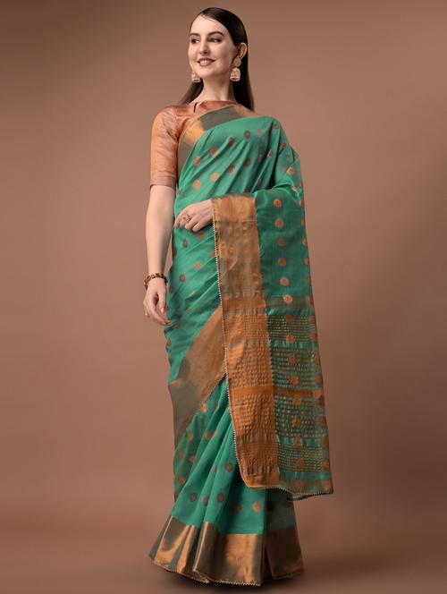 solid with borders handloom saree - 19626266 - Standard Image - 0