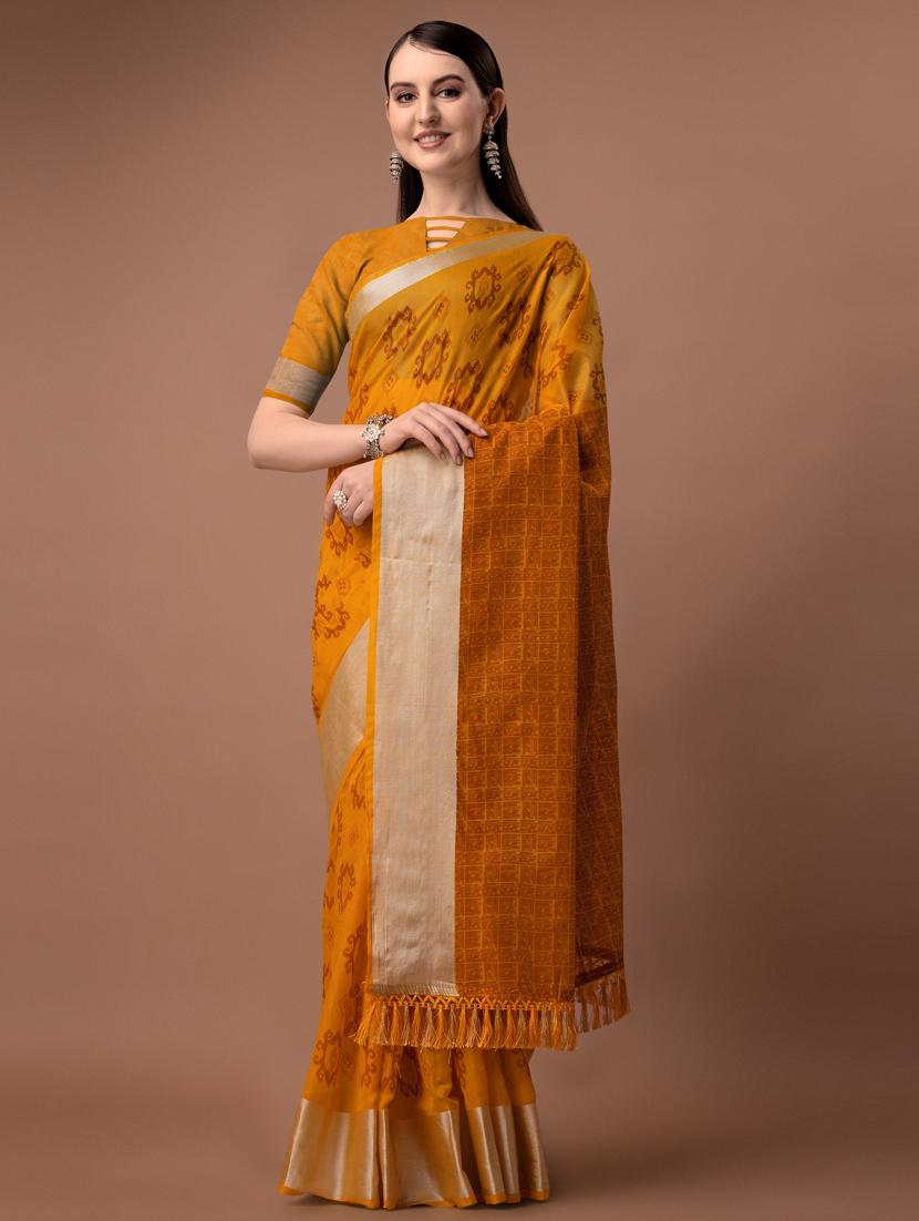 solid with borders handloom saree - 19626272 -  Zoom Image - 0