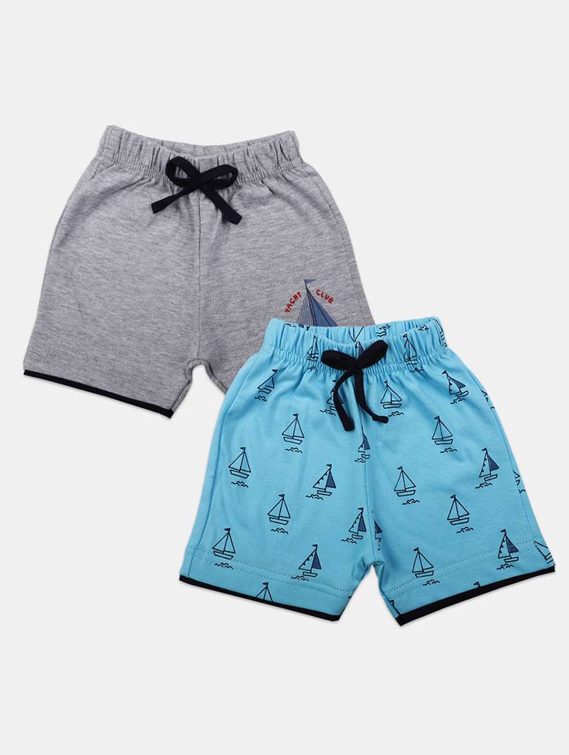 pack of 2 multi colored cotton shorts 