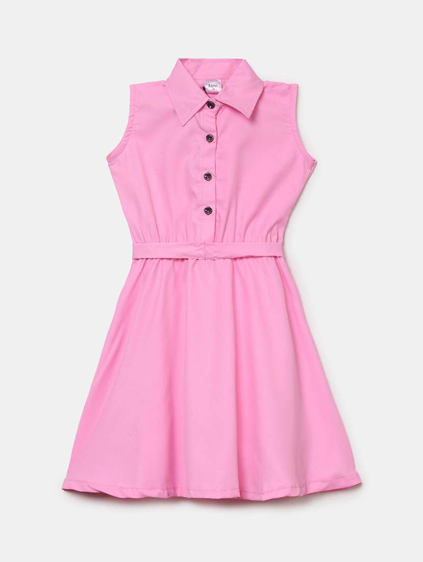 girls collared sleeveless frock