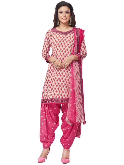 printed unstitched patiyala suit set - 19626636 - Standard Image - 0