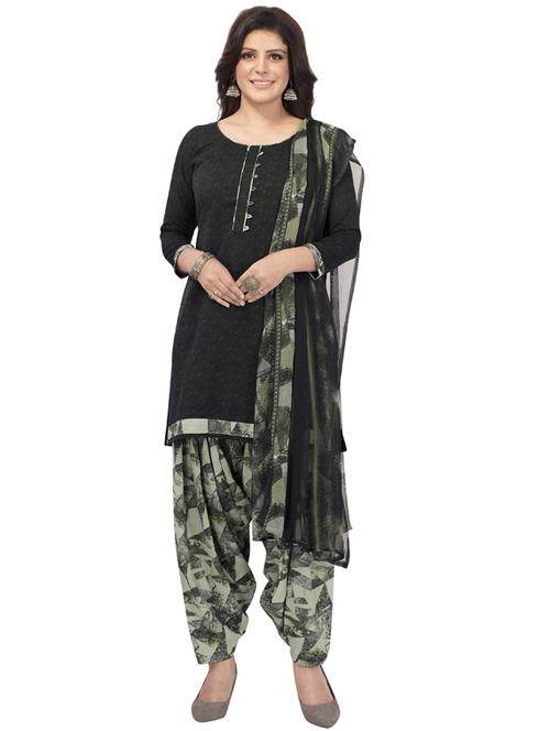printed unstitched patiyala suit set - 19631374 -  Standard Image - 0