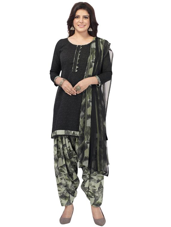 printed unstitched patiyala suit set - 19631374 -  Zoom Image - 0