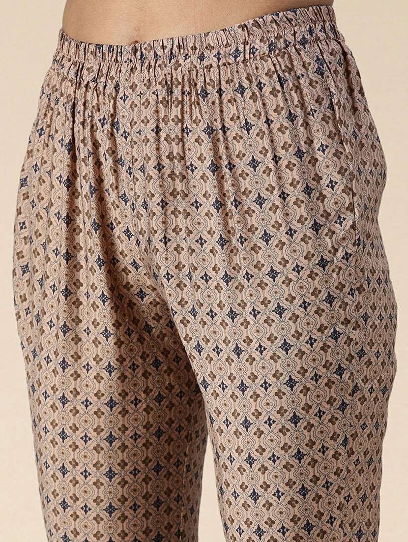 women floral printed round neck kurta pant set - 19631384 - Standard Image - 8