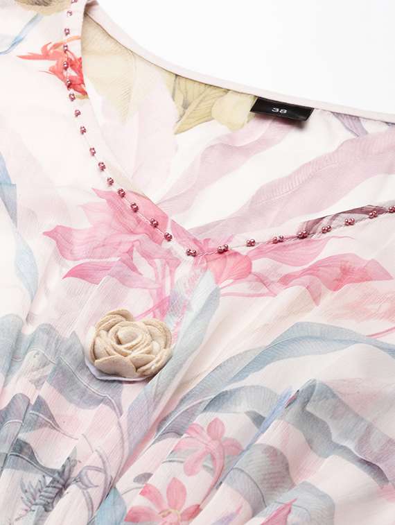 v-neck kaftan set - 19631393 -  Standard Image - 3