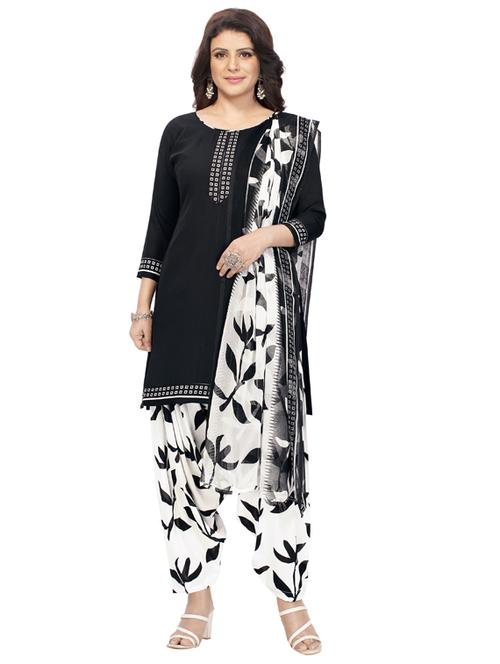 printed unstitched patiyala suit set - 19631853 - Standard Image - 0