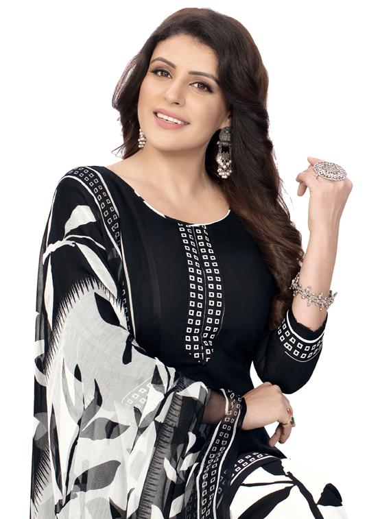 printed unstitched patiyala suit set - 19631853 - Standard Image - 3