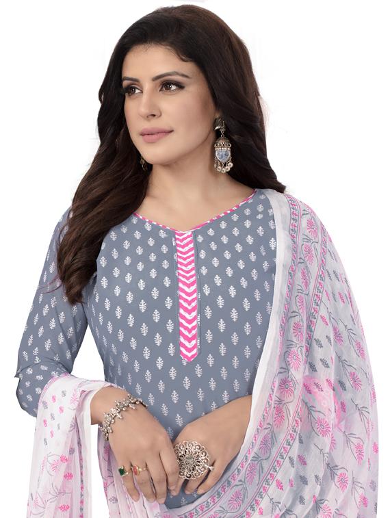 printed unstitched patiyala suit set - 19631859 - Standard Image - 3
