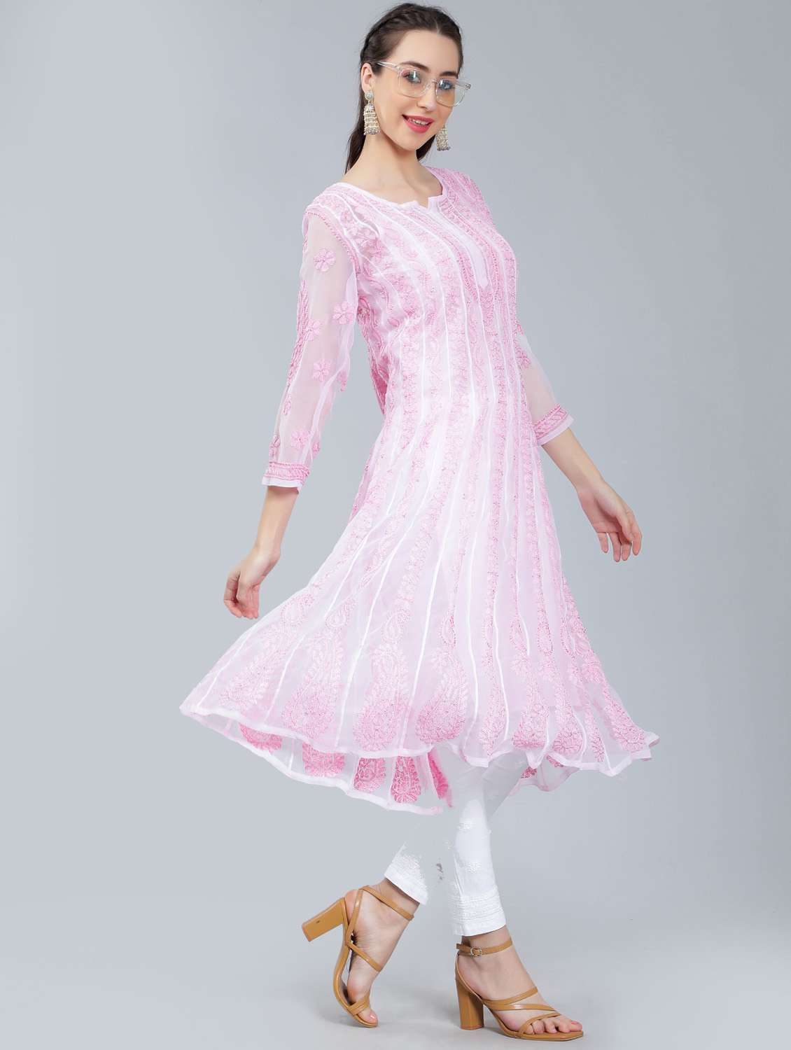 women's flared kurta - 19631880 - Standard Image - 3