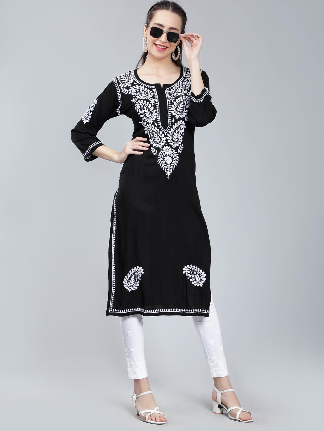 women's straight kurta - 19631898 - Standard Image - 3