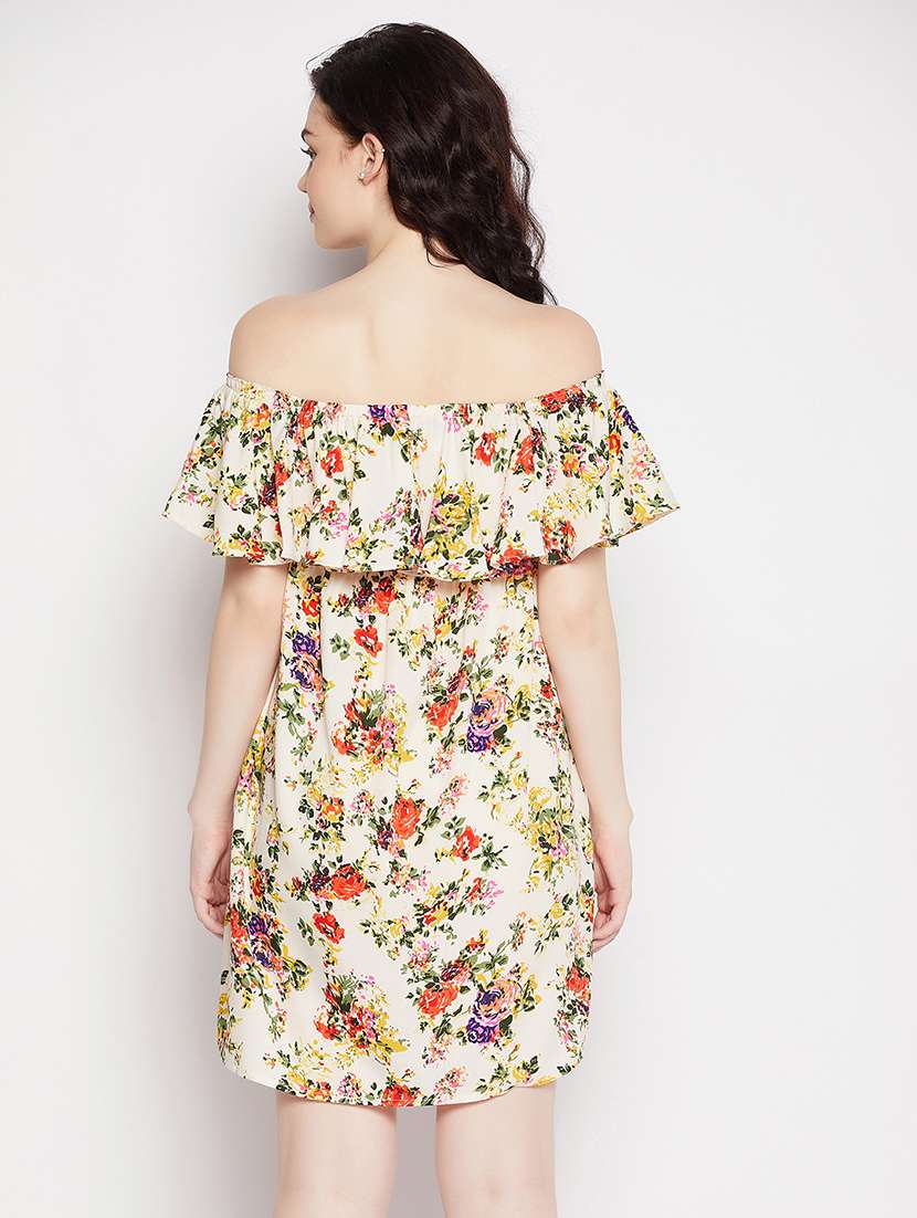 women printed off shoulder dress - 19639030 -  Standard Image - 3