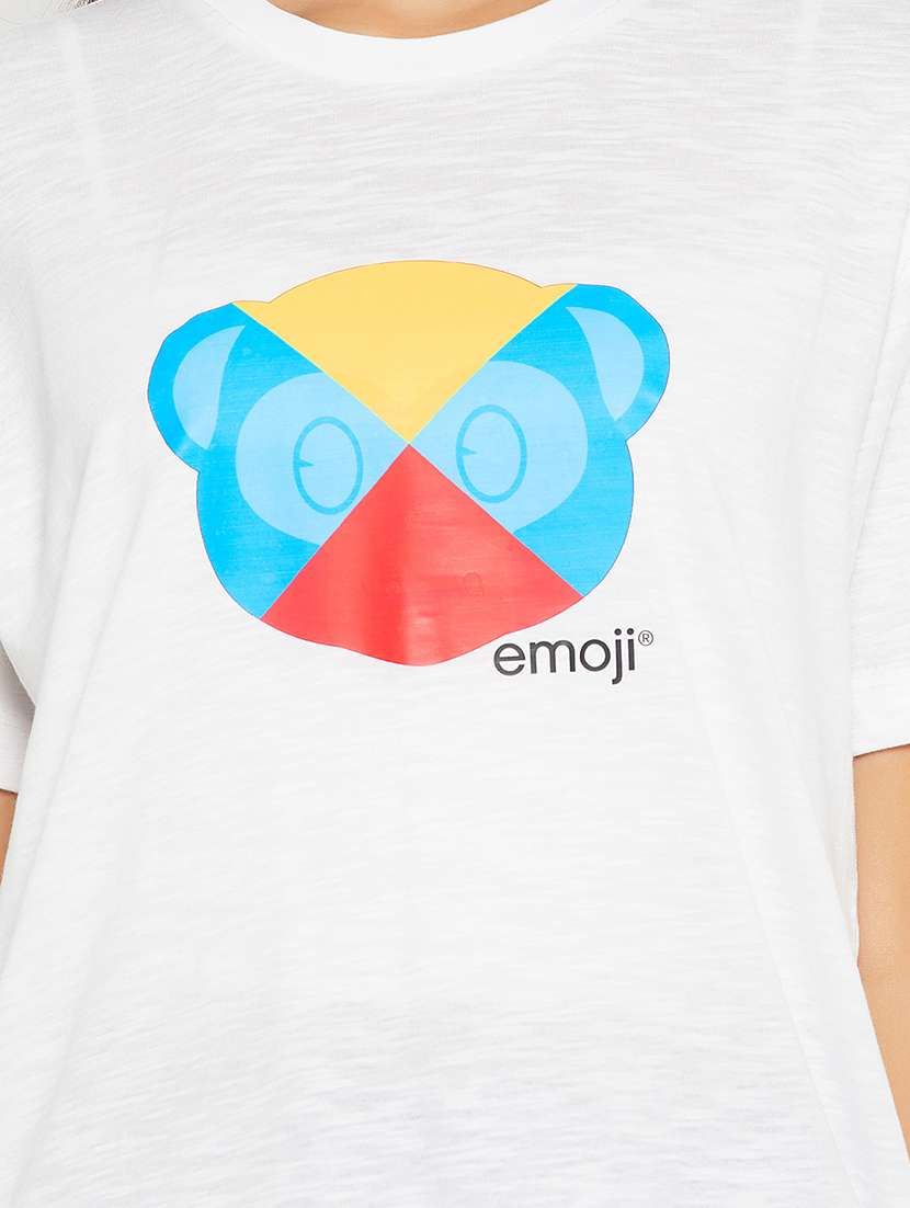 women's front print round neck t-shirt - 19639143 -  Standard Image - 5