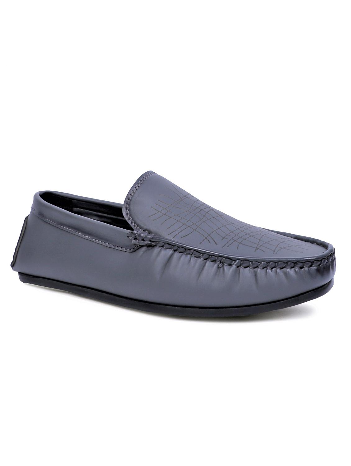 grey artificial leather slip on loafers - 19643408 - Zoom Image - 0