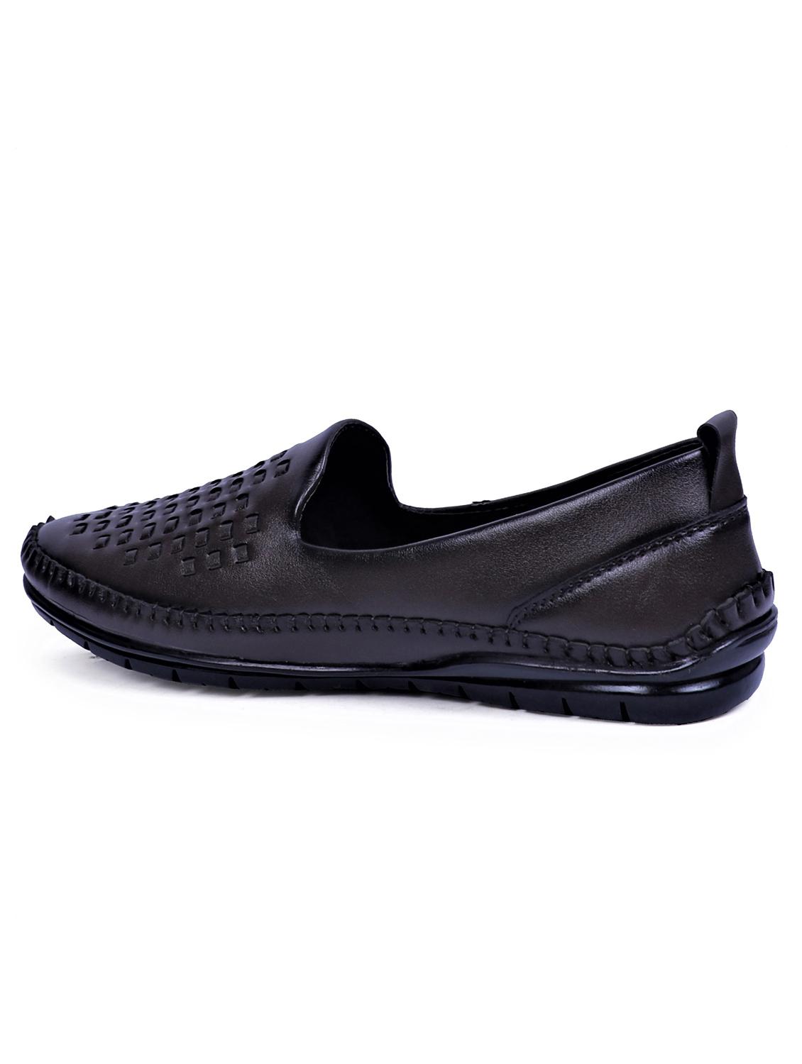 brown artificial leather slip on loafers - 19643415 - Standard Image - 3