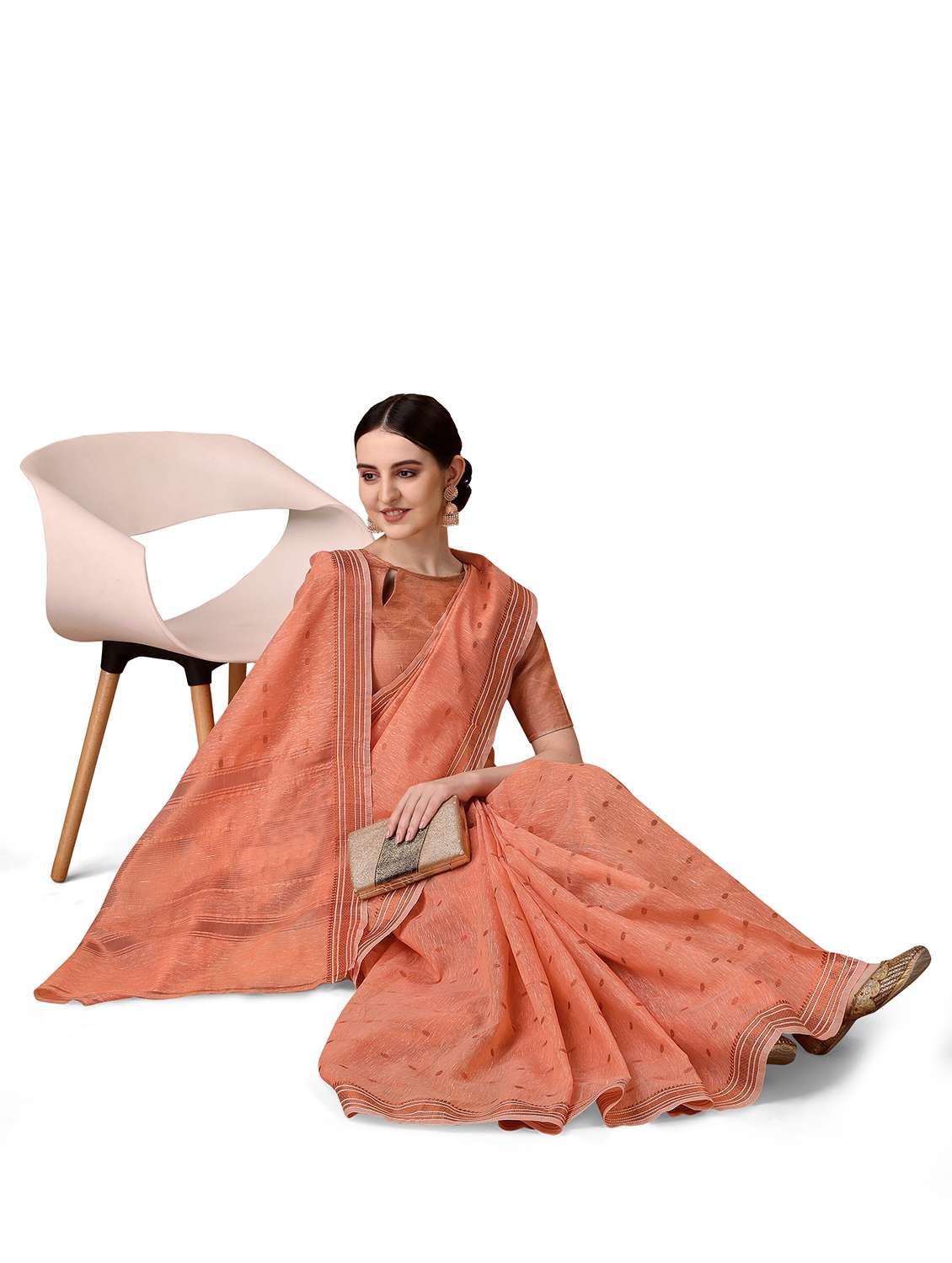 solid with borders handloom saree - 19643506 -  Standard Image - 3