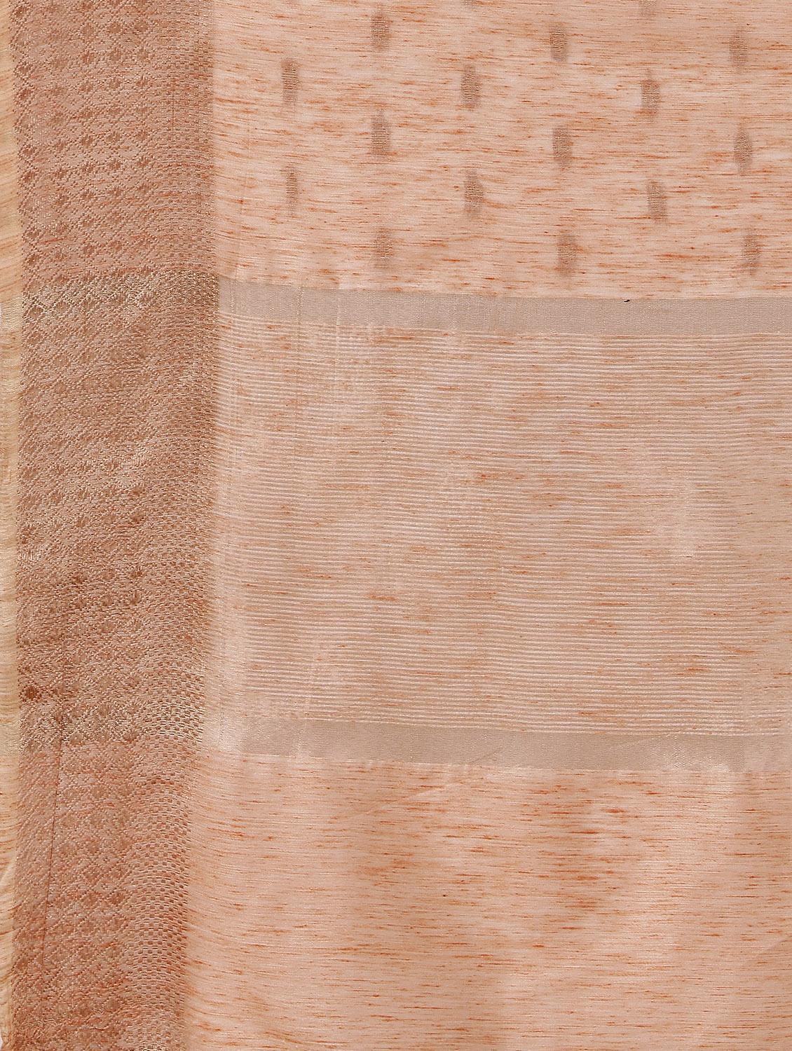 solid with borders handloom saree with blouse - 19643511 - Standard Image - 5