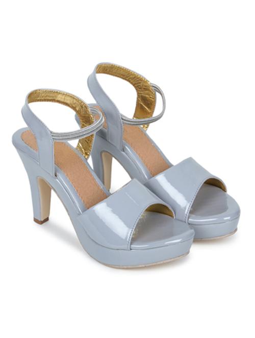 grey synthetic back strap sandals - 19643561 -  Standard Image - 0
