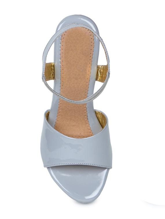 grey synthetic back strap sandals - 19643561 - Standard Image - 3
