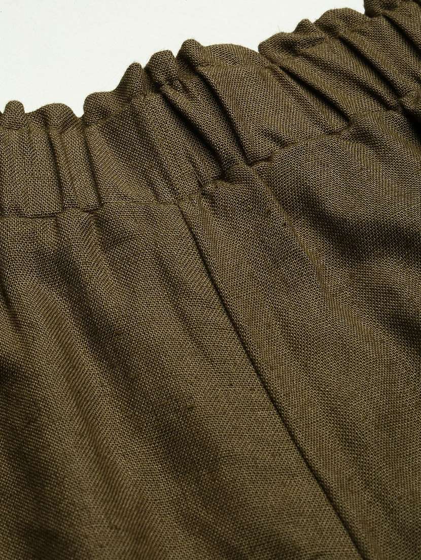 mid rise solid flared palazzo - 19643731 -  Standard Image - 5