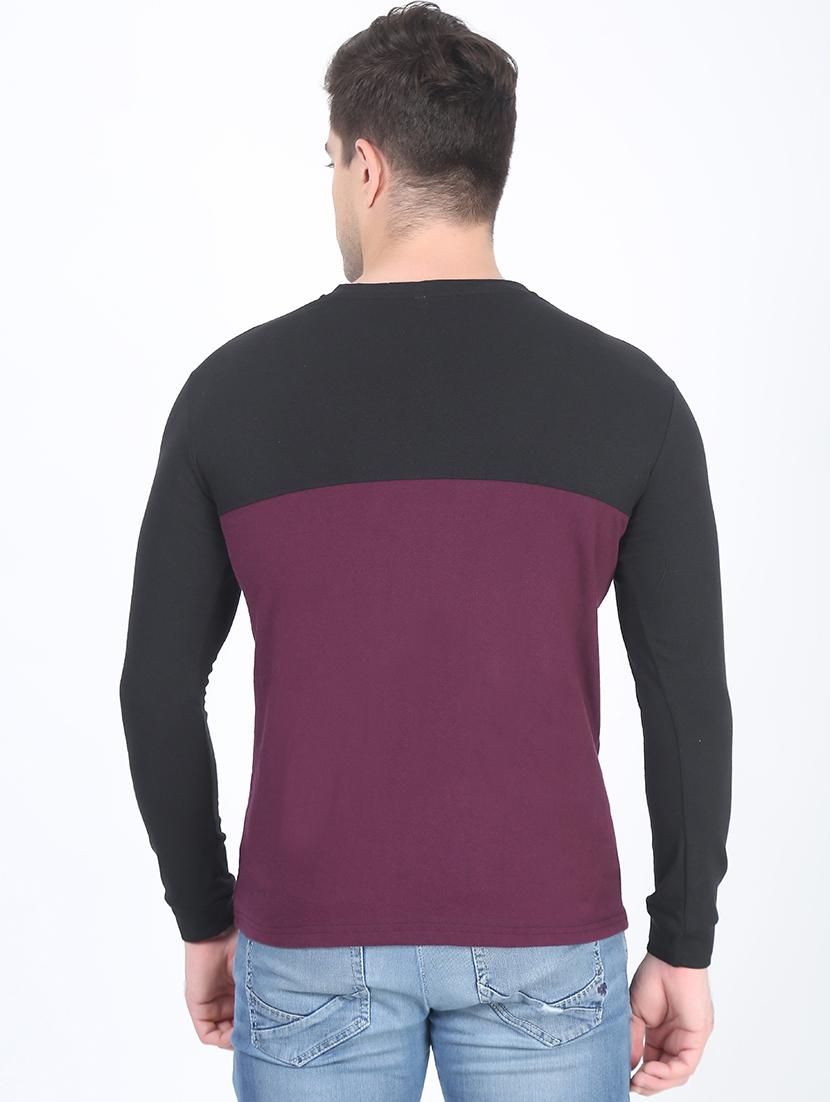 v-neck color block regular t-shirt - 19643863 - Standard Image - 3