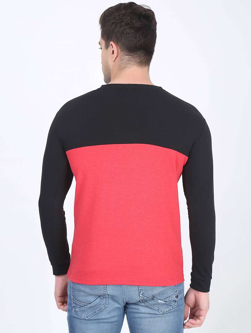 v-neck color block regular t-shirt - 19643865 - Standard Image - 3