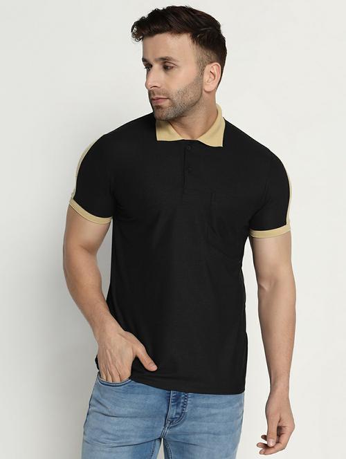polo neck solid polo t-shirt - 19646032 - Standard Image - 0