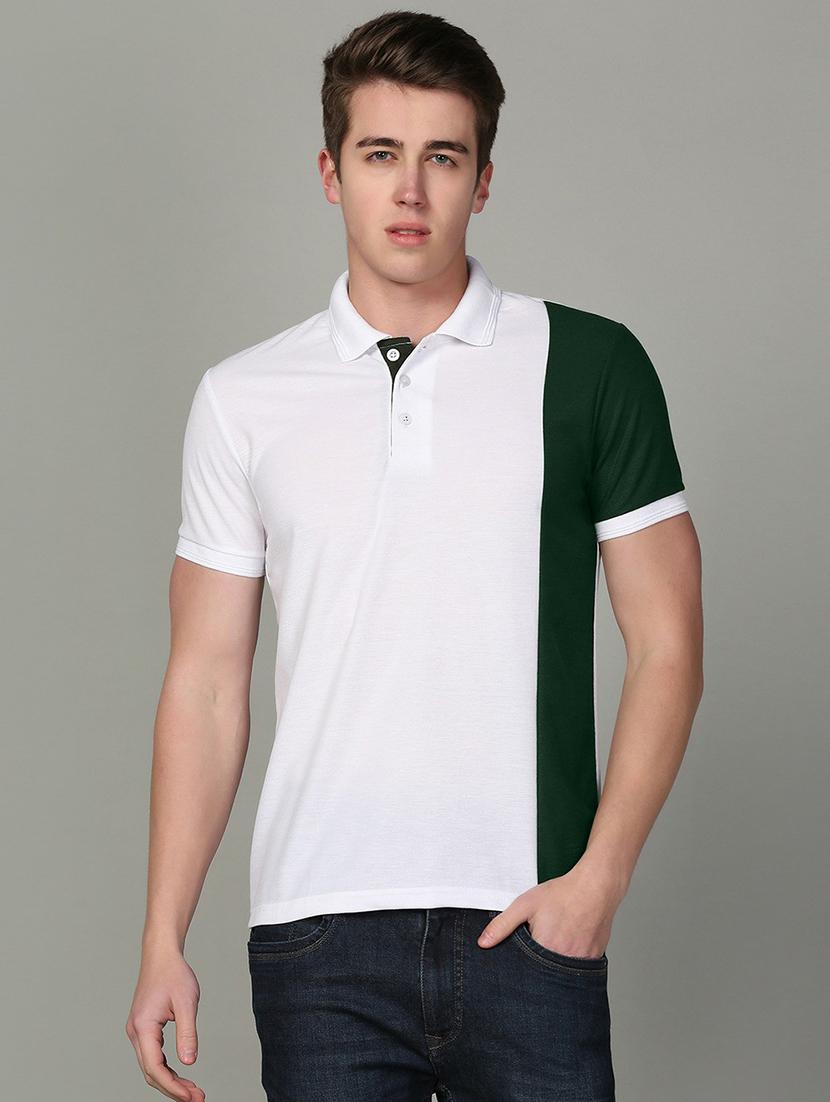 polo neck color block regular t-shirt - 19646054 - Zoom Image - 0