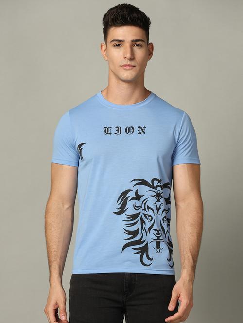 round neck printed regular t-shirt - 19646299 - Standard Image - 0